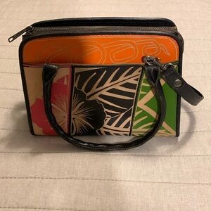 PATRICIA NASH Paris Satchel Crossbody Tropical Carved Leather Purse Handbag